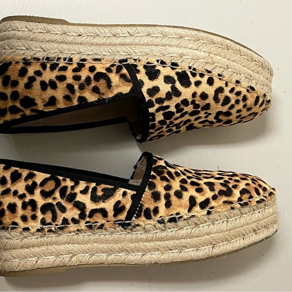 Steve Madden Alexia Leopard Print Calf Hair Platform Espadrille Flat size 9.5M - Picture 10 of 12